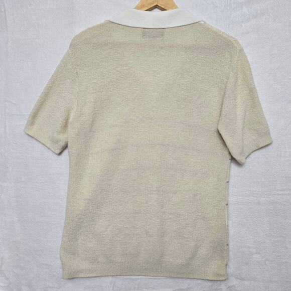 Lahmar Vintage 60s 70s Prep Countryclub Grandpa Plaid Knit Golf Polo Sweater M - Picture 6 of 10